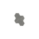 Mosaïque hexagonale Nord Chromium mate 10" x 11-1/2"