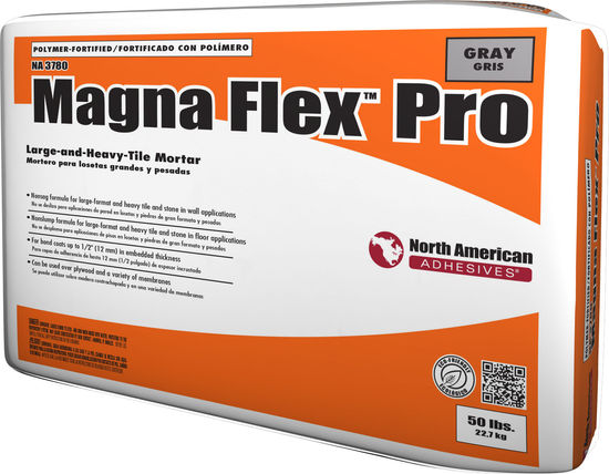 Magna Flex Pro Floor, Wall & Membrane Mortar NA 3780, Gray - 50 lb