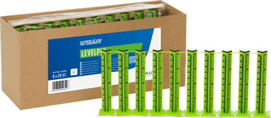 Guides autocollantes de nivellement plastique Vert fluo (paquet de 20)