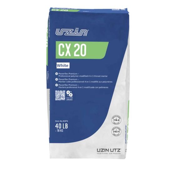 Professional 4-in-1 Thin-Set Mortar CX 20 White 18 kg