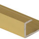 Moulure en J, Laiton brillant - 1/2" x 1" x 8'