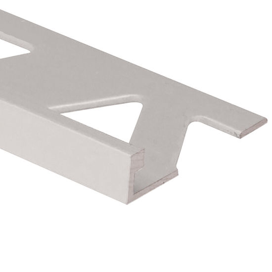 Bordure de tuile plate en aluminium Blanc 3/8" x 8'