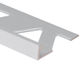 Aluminum Flat Tile Edge Satin Clear Anodized 3/8" x 12'