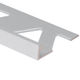 Flat Tile Edge, Satin Clear Anodized - 5/8" x 8'