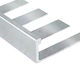 Bordure de tuile plate Contour en aluminium Clair brillant 1/4" x 8'