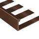 Flat Tile Edge Contour Aluminum Satin Antique Bronze 1/4" x 8'