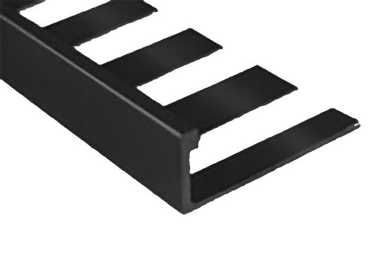 Bordure de tuile plate Contour Noir satiné 3/8" (10 mm) x 8'