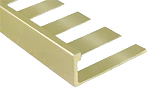 Flat Tile Edge Contour Bright Brass 1/2" (12.5 mm) x 8'