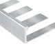 Flat Tile Edge Contour Satin Clear Anodized 5/8" (16 mm) x 8'
