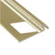 Round Tile Edge Aluminum Bright Brass 1/4" x 8'
