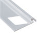Round Tile Edge, Satin Clear Anodized - 1/4" x 8'