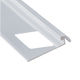 Round Tile Edge, Satin Clear Anodized - 3/8" x 8'
