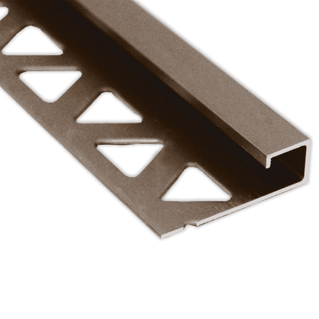 Prova - Square Tile Edge, Satin Titanium - 1/2