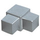 Coin carré d'aluminium à double usage, Clair brillant - 3/8"