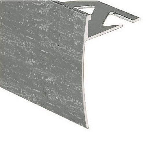 Tile Stair Nosing Aluminum Hammered Bright Clear 5/16" x 12'
