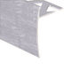 Ceramic Tile Stair Nosing, Hammered Clear Anodized - 1/2" x 12'