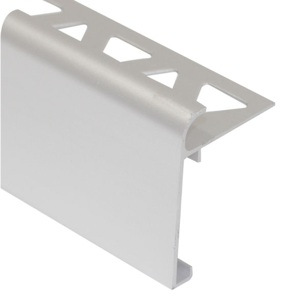Countertop/Stair Nosing, Satin Clear Anodized - 3/8" x 8'