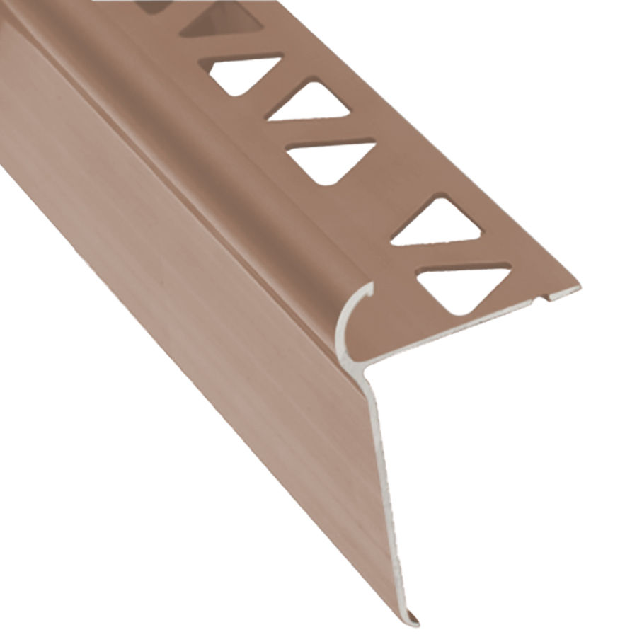 M-D PRO - Decorative Tile Stair Nosing, Satin Titanium - 3/8