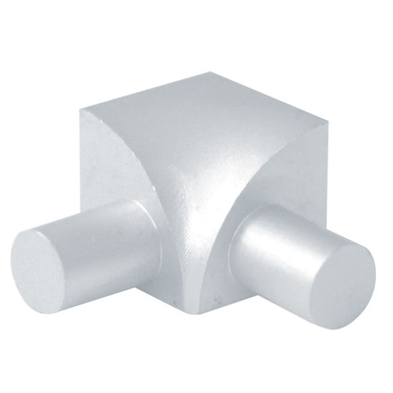 Round Tile Edge, Inside Corner Satin Clear Anodized (SCA) 1/2" (12.5 mm)
