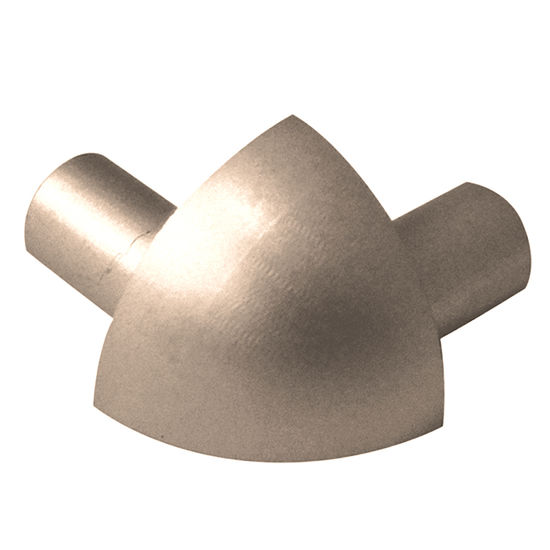 Round Tile Edge, Outside Corner Satin Titanium (STI) 1/2" (12.5 mm)