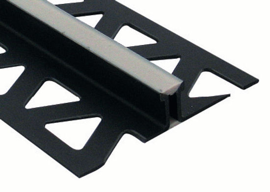 Joint de dilatation de surface en PVC avec insert en vinyle gris - 3/8" x 8'