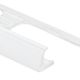 Vinyl Tile Edge, White - 1/2" x 8'