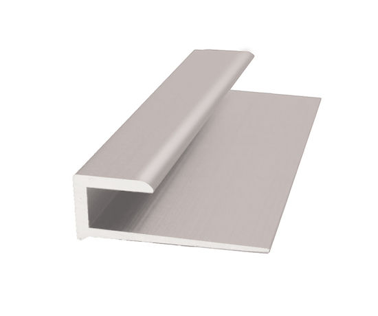 Aluminum J-Molding for LVT/LVP, Satin Clear Anodized - 1/8" x 12'