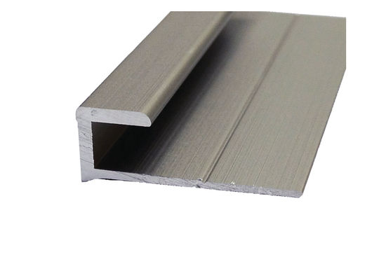 Aluminum J-Molding for LVT/LVP, Satin Titanium - 13/64" x 12'