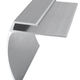 Aluminum Stair Nose for LVT/LVP, Satin Clear Anodized - 5/64" x 1/8" x 12'