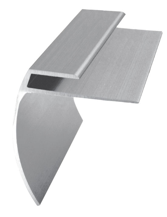 Aluminum Stair Nose for LVT/LVP, Satin Clear Anodized - 5/64" x 1/8" x 12'