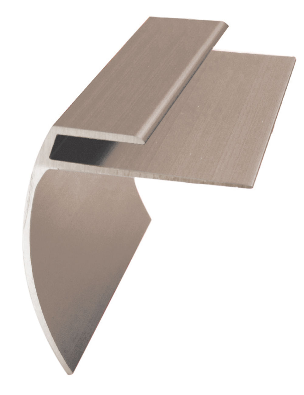 MD PRO Aluminum Stair Nose for LVT/LVP, Satin Titanium 5/64" x 1/8" x 12' (LV8703STI12