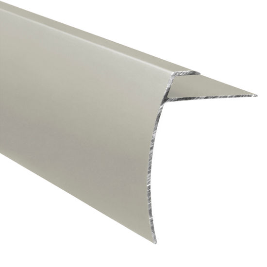 Aluminum Stair Nose for LVT/LVP, Satin Titanium - 15/64" x 9/32" x 12'