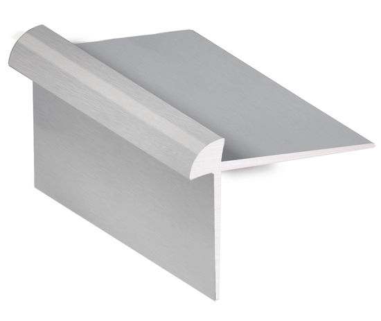 Aluminum Outside Corner Square Stair Nose for LVT/LVP, Satin Clear Anodized - 5/64" x 1/8" x 12'