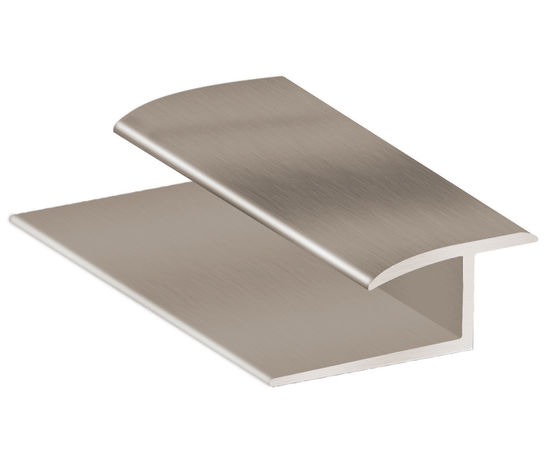 Aluminum LVT to Carpet Transition, Satin Titanium - 1/8" x 12'