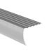 Nez de marche en aluminium avec tombant Argent martelé 1 1/8" x 12'