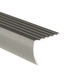 Nez de marche en aluminium avec tombant Titane martelé 1 1/8" x 12'