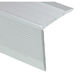 Nez de marche carré en aluminium avec tombant Perforations en zigzag Brillant clair 1 3/8" x 12'