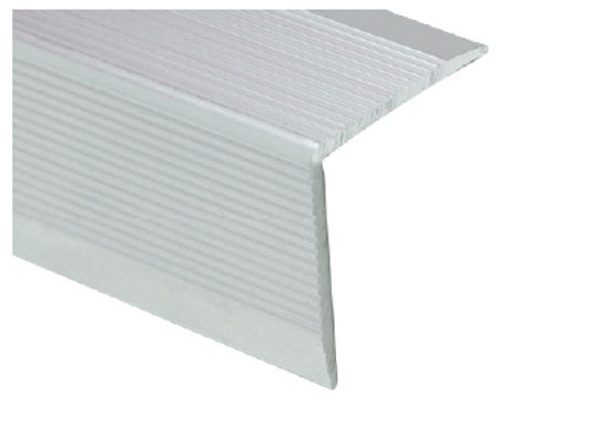 Drop Stair Nosing Drilled Staggered Aluminum Bright Clear 1 3/8" x 12'