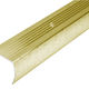 Aluminum Drop Stair Nosing Hammered, Gold Anodized - 1 7/8" x 12'