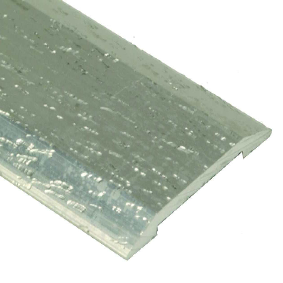 1.75" Mini Threshold / Seam Binder - Hammered Silver Finish, 3 Ft Length, Screws Included, Made In USA