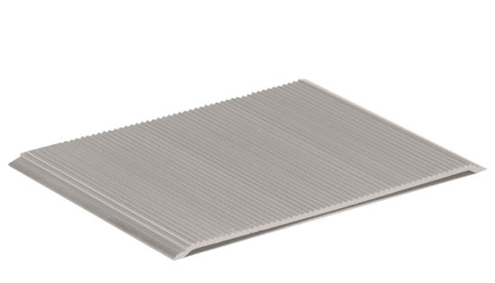 Aluminum Ribbed Threshold, Drilled Staggered - Mill Finish - 4" x 12'