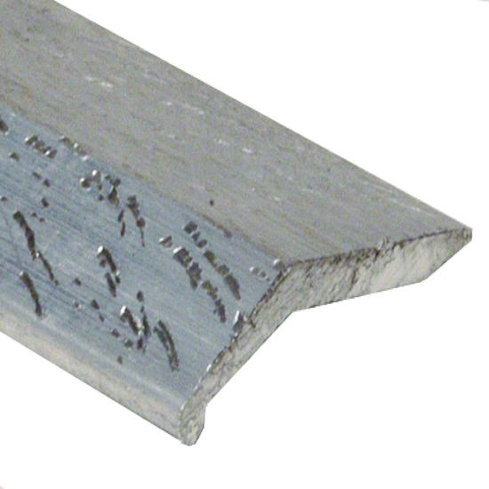 Barre biseautée en aluminium résidentielle argent martelé 1-1/2" x 12'