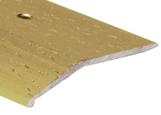 Barre biseautée en aluminium commerciale or anodisé martelé 2" x 12'