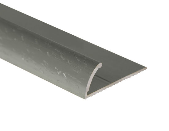 Moulure à tapis en aluminium résidentiel sans punaises, Titane martelé - 1/2" x 12'