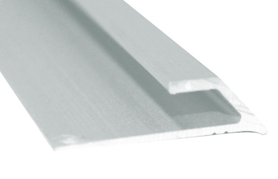 Bordure de finition en aluminium pour revêtement de sol résilient Clair anodisé satiné 1/8" x 12'