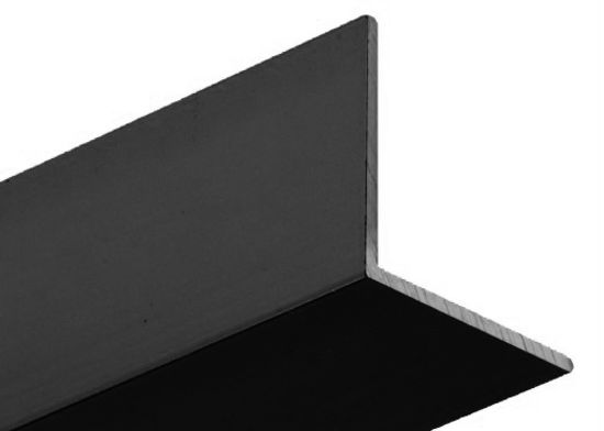 Garde de coin en aluminium Noir satiné 1" x 12'