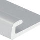Aluminum Cap Trim, Satin Clear Anodized - 1/10" x 1-3/16" x 12'