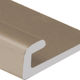 Moulure de finition en J en aluminium, Titane satiné - 1/10" x 1-3/16" x 12'