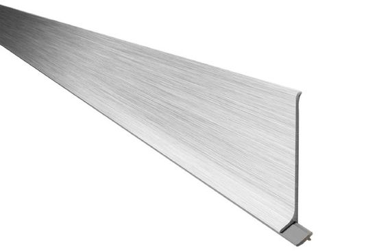 Designbase-SL Wall Base Profile DESIGNBASE-SL - Aluminum Brushed Stainless Appearance 3-1/8" (80 mm) x 8' 2-1/2"