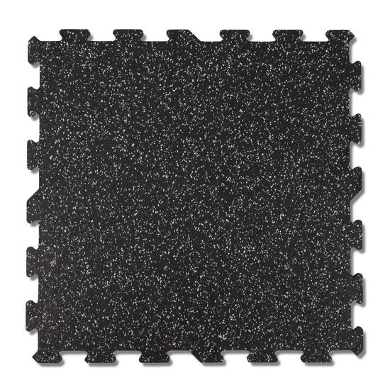 Tuile de caoutchouc en casse-tête GenieMat Fit08 Black 23" x 23" - 8 mm (4 pi²)